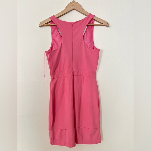 Cynthia Rowley Womens Mini Dress Pink Small Sculpted  Sheath V-Neck‎ Sleeveless - Picture 3 of 17